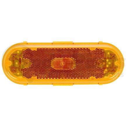 60180Y by TRUCK-LITE - 60 Series Turn Signal Light - LED, Yellow Oval Lens, 26 Diode, Grommet Mount, 12V