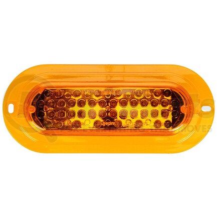 60124Y by TRUCK-LITE - Super 60 Strobe Light - LED, 36 Diode, Oval Yellow, Flange Mount, 12V