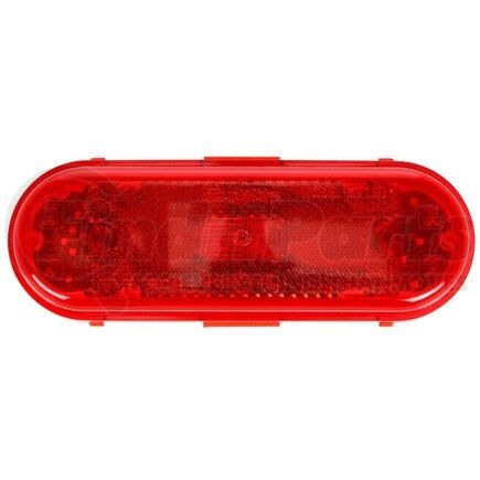 60180R by TRUCK-LITE - 60 Series Turn Signal Light - LED, Red Oval Lens, 26 Diode, Grommet Mount, 12V