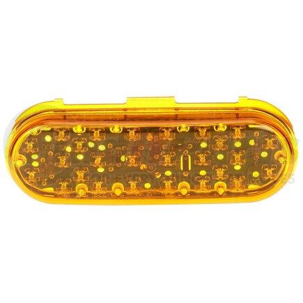 60255Y by TRUCK-LITE - 60 Series Turn Signal Light - LED, Yellow Oval Lens, 26 Diode, Grommet Mount, 24V