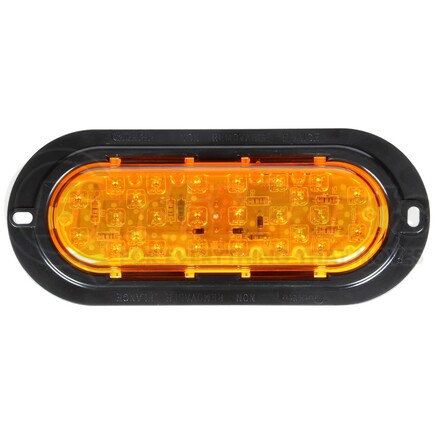 60276Y by TRUCK-LITE - 60 Series Turn Signal Light - LED, Yellow Oval Lens, 26 Diode, Flange Mount, 12V