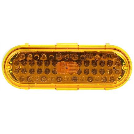 60290Y by TRUCK-LITE - 60 Series Turn Signal / Parking Light - LED, Yellow Oval, 44 Diode, Grommet Mount, 12V