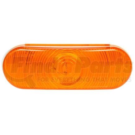 60283Y by TRUCK-LITE - 60 Economy Turn Signal / Parking Light - Incandescent, Yellow Oval, 1 Bulb, Grommet Mount, 12V