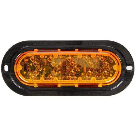 60286Y by TRUCK-LITE - 60 Series Turn Signal Light - LED, Yellow Oval Lens, 25 Diode, Flange Mount, 12V