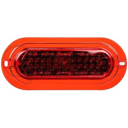 60364R by TRUCK-LITE - Super 60 Strobe Light - LED, 36 Diode, Oval Red, Flange Mount, 12V