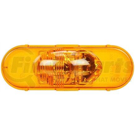 60421Y by TRUCK-LITE - 60 Series Turn Signal Light - LED, Yellow Oval Lens, 6 Diode, Grommet Mount, 12V