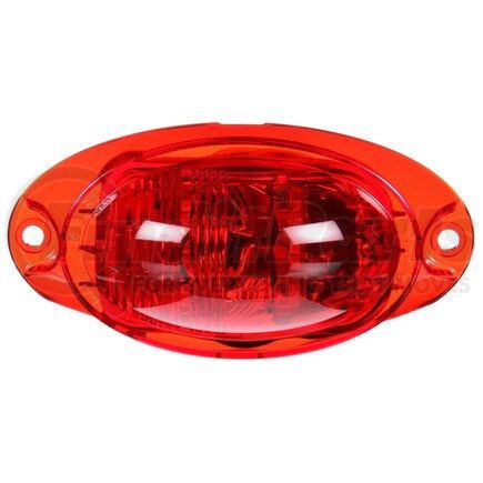 60424R by TRUCK-LITE - 60 Series Turn Signal Light - LED, Red Oval Lens, 6 Diode, 2 Screw, 12V