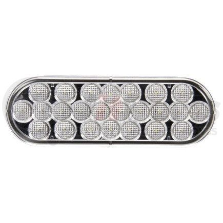 6060C by TRUCK-LITE - Signal-Stat Back Up Light - LED, Clear Lens, 24 Diode, Oval Lens Shape, Grommet Mount, 12v