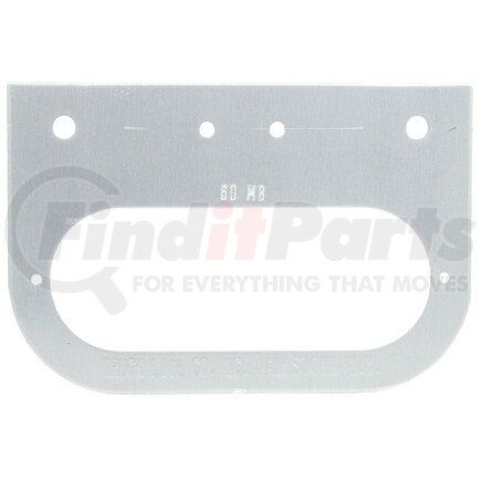 60724 by TRUCK-LITE - Brake / Tail Light Bracket - 2 Screw Bracket Mount, For Oval Shape Lights, Silver Aluminum