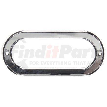 60703 by TRUCK-LITE - 60 Series Lighting Grommet Cover - Open Back, Chrome Plastic, For 60 Series and 2 x 6 in. Lights