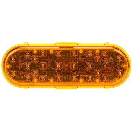 60891Y by TRUCK-LITE - 60 Series Turn Signal Light - LED, Yellow Oval Lens, 26 Diode, Grommet Mount, 12V