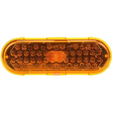 60892Y by TRUCK-LITE - 60 Series Turn Signal / Parking Light - LED, Yellow Oval, 44 Diode, Grommet Mount, 12V