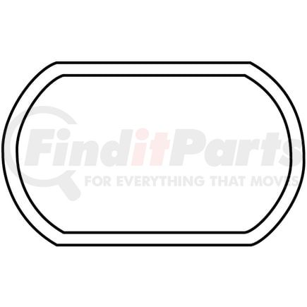 7048DB by TRUCK-LITE - Signal-Stat Door Blind Spot Mirror - 4 in., Black Plastic Stick-On, Rectangular, Universal Mount