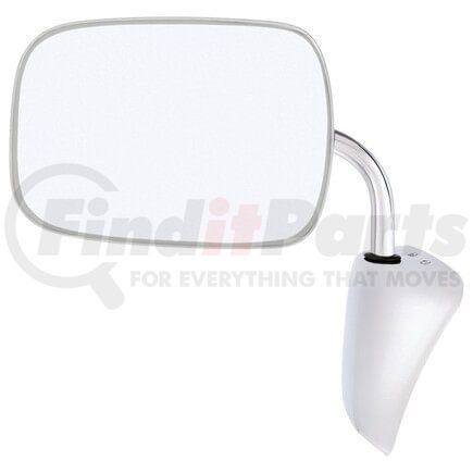 7575 by TRUCK-LITE - Signal-Stat Door Mirror - 14.813 x 14.813 in., Chrome Steel, Flat Mirror, Universal