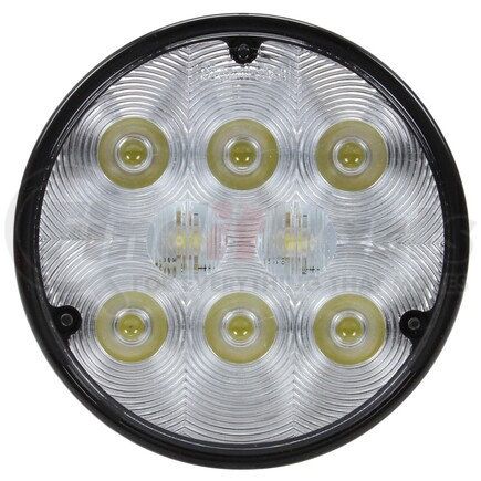 80220 by TRUCK-LITE - Signal-Stat Work Light - 4 in. Round LED, Black Housing, 8 Diode, 12-36V, Grommet Mount, 500 Lumen