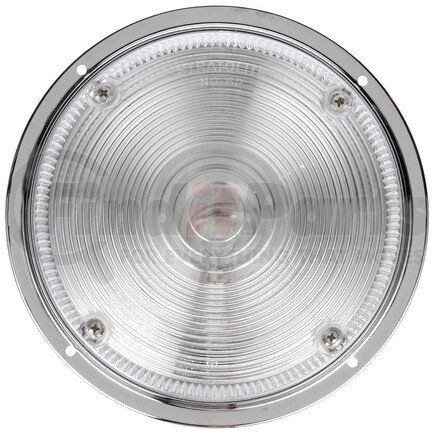 80355 by TRUCK-LITE - 80 Series Dome Light - Incandescent, 1 Bulb, Round Clear Lens, Chrome Flange Mount, 12V