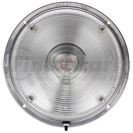 80356 by TRUCK-LITE - 80 Series Dome Light - Incandescent, 1 Bulb, Round Clear Lens, Silver Flange Mount, 12V