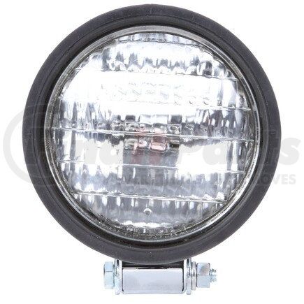 80375 by TRUCK-LITE - Work Light - 5 in. Round Incandescent, Black Housing, 1 Bulb, 24V, Stud