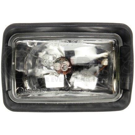 80397 by TRUCK-LITE - 80 Series Vehicle-Mounted Spotlight - Universal Mount 4x6 in. Rectangular Halogen, Black Housing, 1 Bulb, 12V, Stud, Lumen