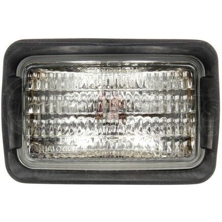 80394 by TRUCK-LITE - Work Light - 4x6 in. Rectangular Halogen, Black Housing, 1 Bulb, 12V, Stud