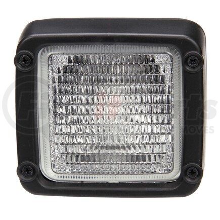 80493 by TRUCK-LITE - Flood Light - Halogen 4 X 6 In. Rectangular, Black, 2 Bulb, 1450 Lumen, Stripped Ends , 12 Volt