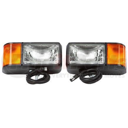 80888 by TRUCK-LITE - Snow Plow Light - Halogen, 2 Bulb, Polycarbonate, 4 x 6 in. Rectangular, Universal, 12V