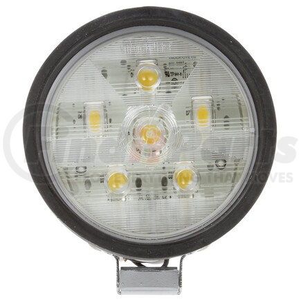 81261 by TRUCK-LITE - 81 Series Work Light - 4 in. Round LED, Black Housing, 6 Diode, 12V, Bracket Mount, 250 Lumen