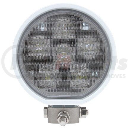 81270 by TRUCK-LITE - 81 Series Work Light - 4 in. Round LED, White Housing, 6 Diode, 24V, 500 Lumen