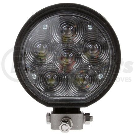 81290 by TRUCK-LITE - 81 Series Vehicle-Mounted Spotlight - Auxiliary 4 in. Round LED, Black Housing, 6 Diode, 24V, 500 Lumen