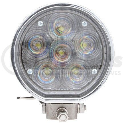 81395 by TRUCK-LITE - 81 Series Vehicle-Mounted Spotlight - Auxiliary 4 in. Round LED, Chrome Housing, 6 Diode, 12V, Stud, 500 Lumen