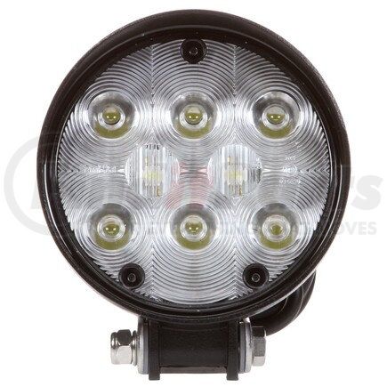 8150 by TRUCK-LITE - Signal-Stat Work Light - 4 in. Round LED, Black Housing, 8 Diode, 12-36V, Stud, 654 Lumen