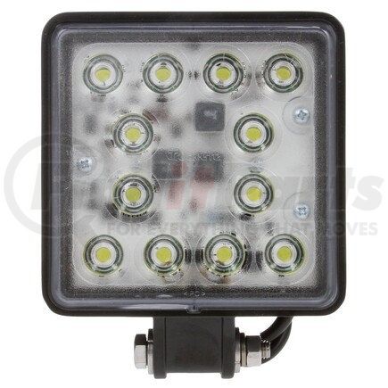 81500 by TRUCK-LITE - Super 81 Work Light - 4x4 in. Square LED, Black Housing, 12 Diode, 12-24V, Stud, 2650 Lumen