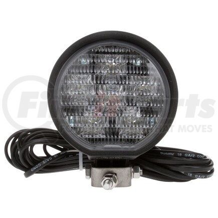 81371 by TRUCK-LITE - 81 Series Work Light - 20' Lead 4 in. Round LED, Black Housing, 6 Diode, 12V, Stud, 500 Lumen