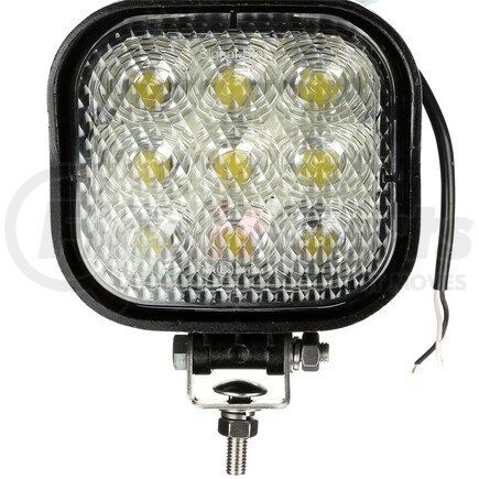 8170 by TRUCK-LITE - Signal-Stat Work Light - 4 x 4 in. Rectangular LED, Black Housing, 9 Diode, 12-36V, Stud, 846 Lumen