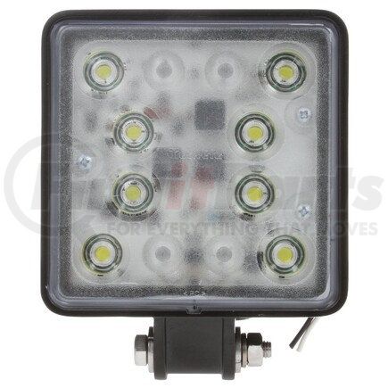 81510 by TRUCK-LITE - Super 81 Work Light - 4x4 in. Square LED, Black Housing, 8 Diode, 12-24V, Stud, 1890 Lumen