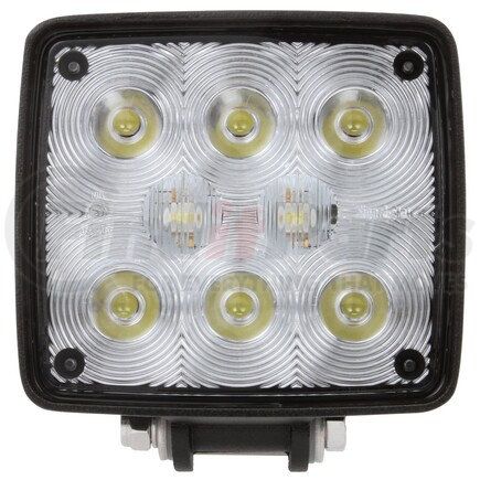 8155 by TRUCK-LITE - Signal-Stat Work Light - 4x3.75 in. Rectangular LED, Black Housing, 8 Diode, 12-36V, Stud, 540 Lumen