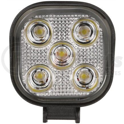 8192 by TRUCK-LITE - Signal-Stat Work Light - 3x3 in. Square LED, Black Housing, 5 Diode, 12-24V, Stud, 1200 Lumen