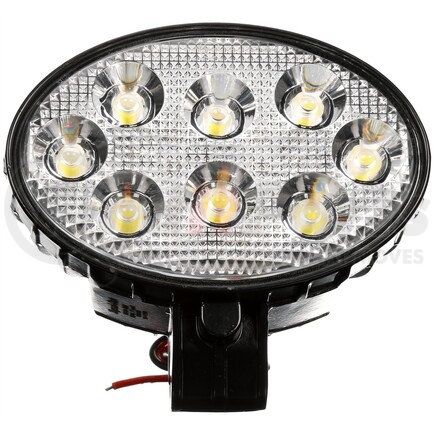 8193 by TRUCK-LITE - Signal-Stat Work Light - 4x6 in. Oval LED, Black Housing, 8 Diode, 12-24V, Stud, 1900 Lumen