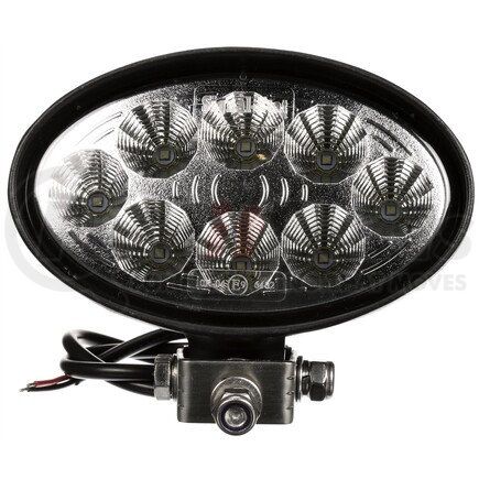 8180 by TRUCK-LITE - Signal-Stat Flood Light - 4x6 in. Oval LED, Black, 8 Diode, 1400 Lumen, 12-36V