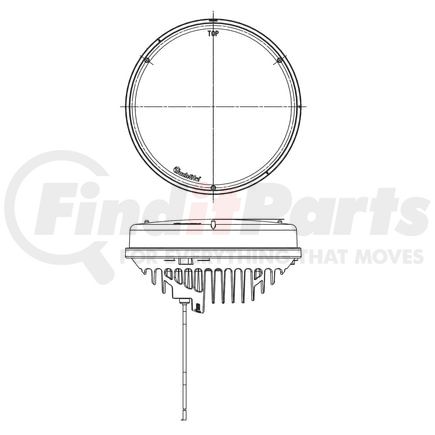 81804 by TRUCK-LITE - 81 Series Flood Light - 7 In. Round LED, Black, 10 Diode, 500 Lumen, 24V