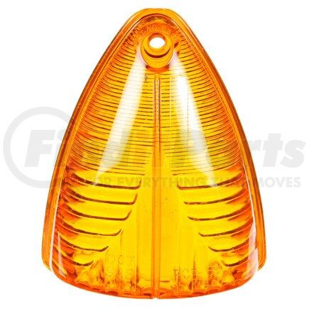 8861A by TRUCK-LITE - Signal-Stat School Bus Warning Light Lens - Triangular, Yellow, Acrylic, For Bus Lights, 1 Screw