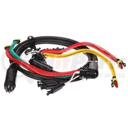 88930 by TRUCK-LITE - 88 Series Turn Signal Wiring Harness - 14 Plug, Rear, 14 Gauge, 55 in. License, Turn Signal Harness, w/ S/T/T, M/C, Auxiliary, Tail Breakout