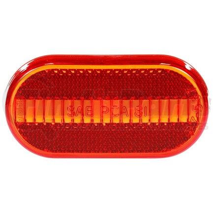 8933 by TRUCK-LITE - Signal-Stat Marker Light Lens - Oval, Red, Acrylic, Snap-Fit Mount