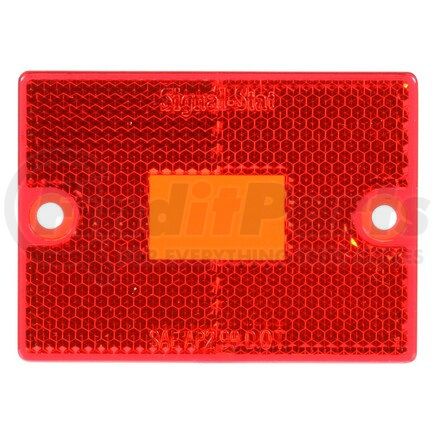 8947 by TRUCK-LITE - Signal-Stat Marker Light Lens - Rectangular, Red, Acrylic, 2 Screw Mount