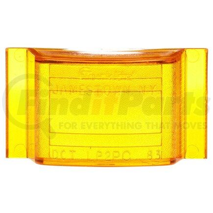 9005A by TRUCK-LITE - Signal-Stat Marker Light Lens - Rectangular, Yellow, Polycarbonate, Snap-Fit Mount