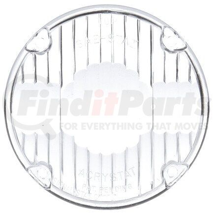 9015W by TRUCK-LITE - Signal-Stat Replacement Lens - Round, Clear, Acrylic, For 1653, 1654, 4 Screw