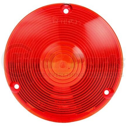 9016 by TRUCK-LITE - Signal-Stat Pedestal Light Lens - Signal-Stat, Round, Red, Acrylic, For Front, Rear Lighting (3612, 3616), Pedestal Lights (3802, 3806, 3812, 2801, 2803, 3801, 3810, 3805Y115, 2701, 3701, 2702), 3 Screw