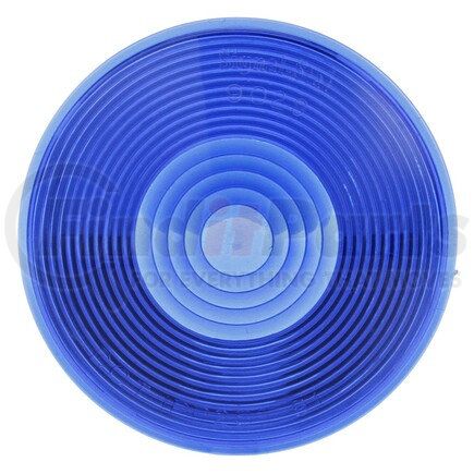 9029B by TRUCK-LITE - Signal-Stat Tail Light Lens - Round, Blue, Acrylic, For Snap Ring Lights, Snap-Fit