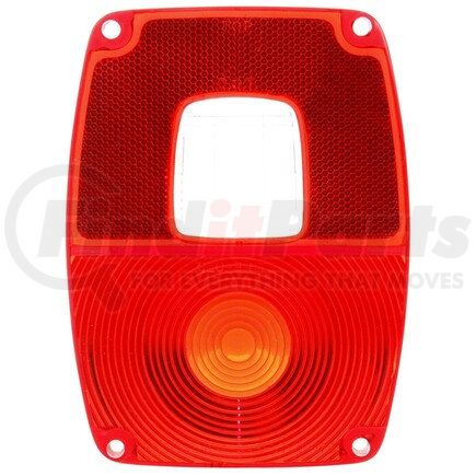 9051 by TRUCK-LITE - Marker Light Lens - Rectangular, Red, Acrylic, For 4035, 4036, 4 Screw