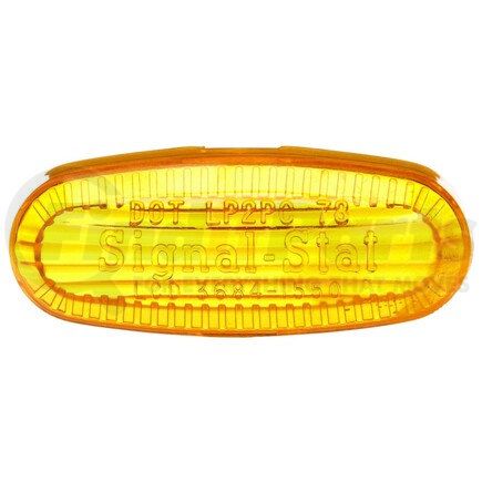 9061A by TRUCK-LITE - Signal-Stat Marker Light Lens - Oval, Yellow, Polycarbonate, Snap-Fit Mount